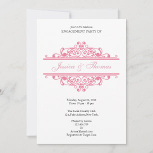 Carte d'invitation de la partie d'engagement roman