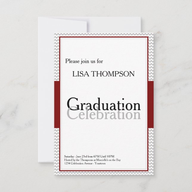 Carte d'invitation de la Red Board Graduation Cele (Devant)