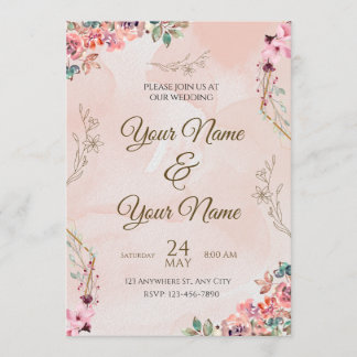 Carte d'invitation de mariage