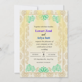 Carte d'invitation de mariage