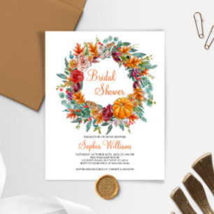 Carte d'invitation de mariage automnal Budget citr