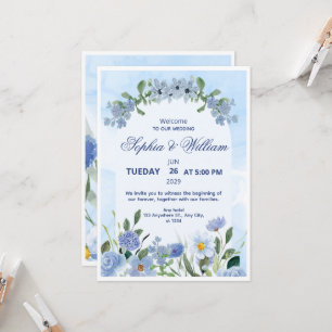 Carte d'invitation de mariage de luxe