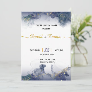 Carte d'invitation de mariage de prestige