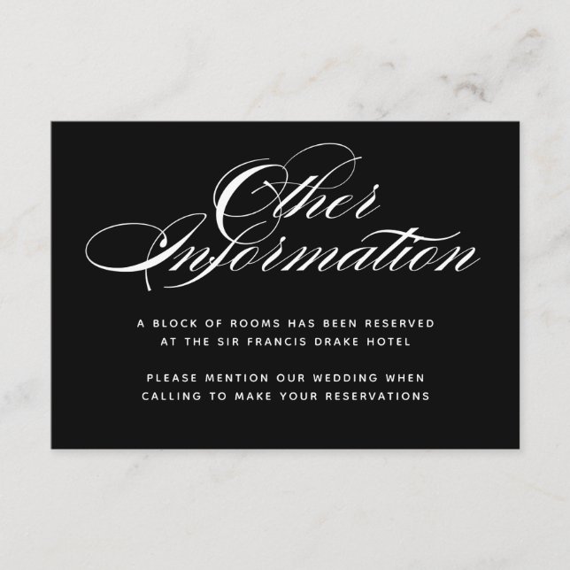 Carte d'invitation de mariage élégante (Devant)
