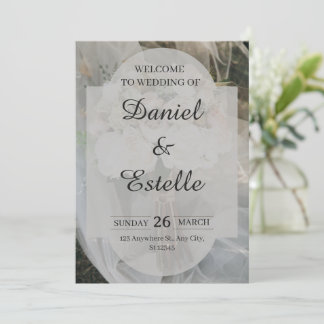 Carte d'invitation de mariage élégante