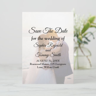 Carte d'invitation de mariage Élégante pour Sauveg