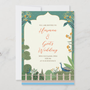 Carte d'invitation de mariage hindou Invitation nu