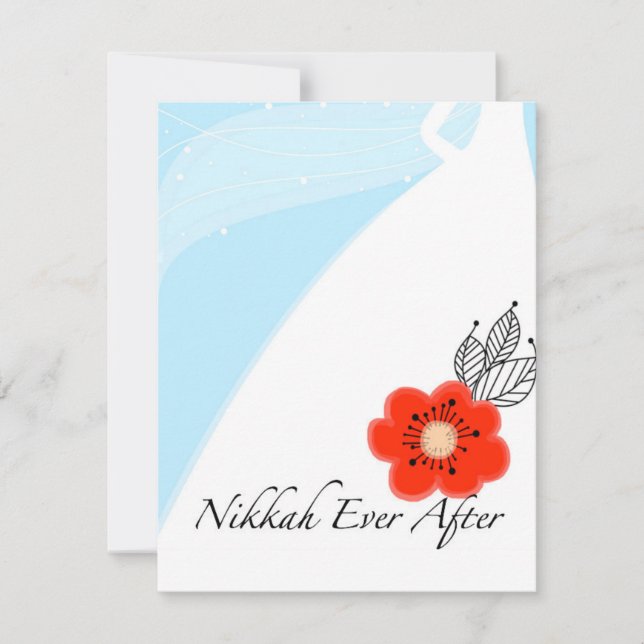 Carte d'invitation de mariage Nikkah Ever After (Devant)