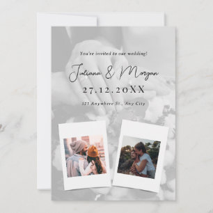 Carte d'invitation de mariage Photo Collage Invita