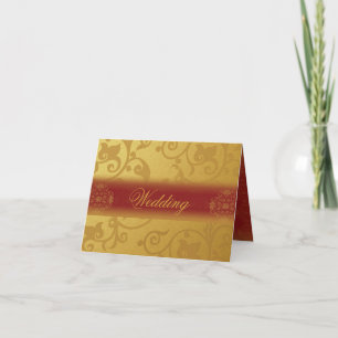Carte d'invitation de mariage pliée à l'indienne
