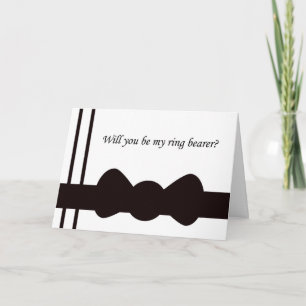 Carte d'invitation de mariage pour porte-anneau av