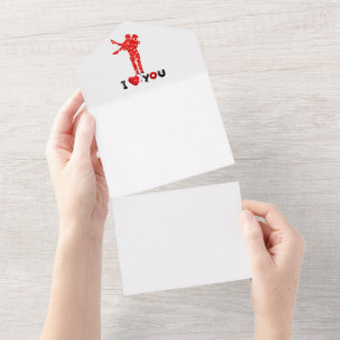 carte d'invitation de mariage Saint-Valentin tout-