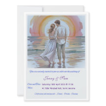 Carte d'invitation de mariage simple boho