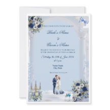 Carte d'invitation de mariage Something Blue