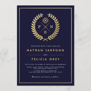 Carte d'invitation de mariage symbole de la bénédi