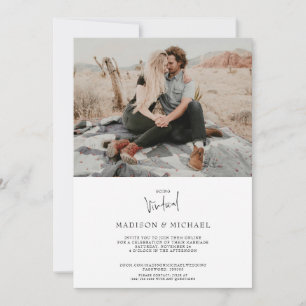 Carte d'invitation de mariage virtuelle avec photo