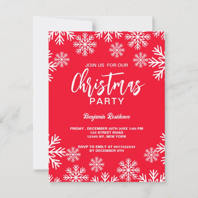 Carte d'Invitation de Noël (Devant)