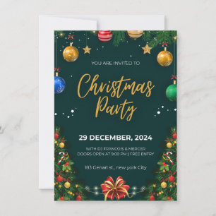 carte d'invitation de noël