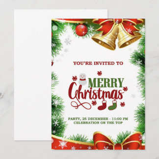 carte d'invitation de noël