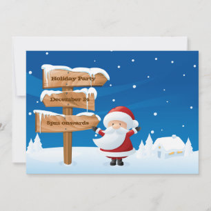 Carte d'invitation de Noël de père Noël