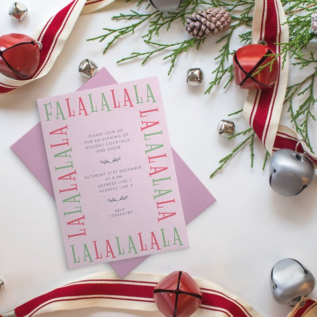 Carte d'invitation de Noël Falalala (Créateur téléchargé)