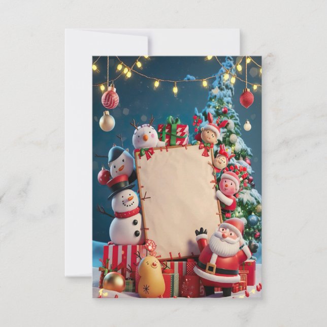 Carte d'invitation de Noël vide (Devant)