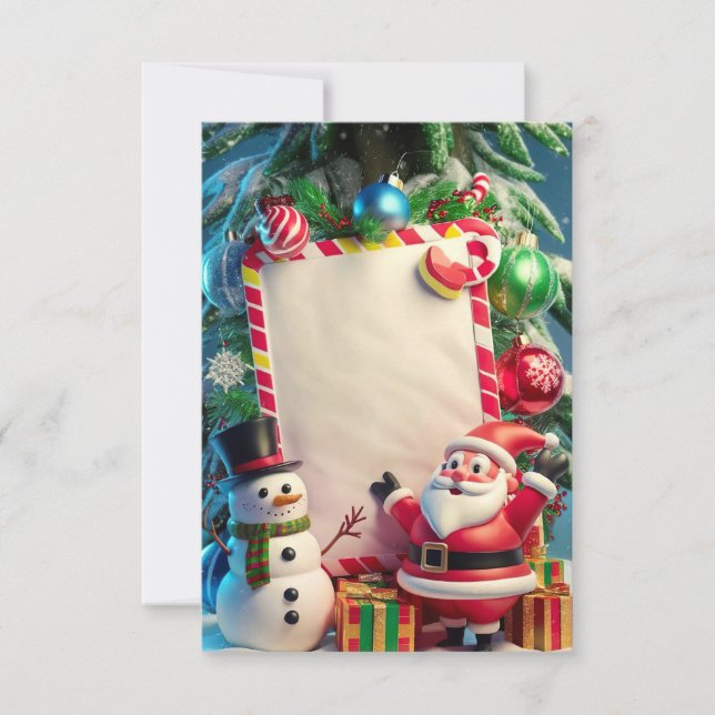 Carte d'invitation de Noël vide (Devant)