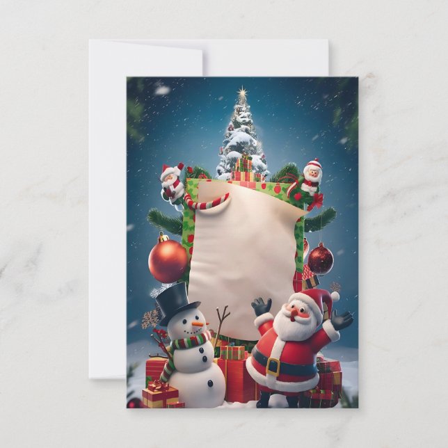Carte d'invitation de Noël vide (Devant)