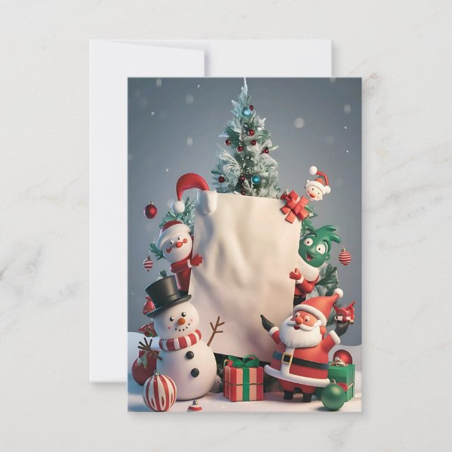 Carte d'invitation de Noël vide (Devant)