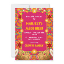 Carte d'invitation de nuit Jaggo, Carte de pré-mar