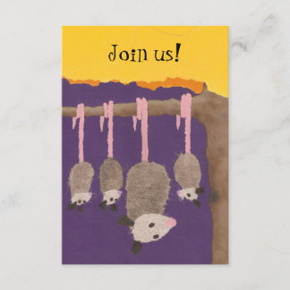 Carte d'invitation de "opossums"