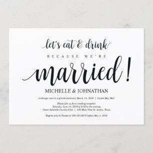 Carte d'invitation de réception de mariage champêt