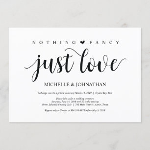 Carte d'invitation de réception de mariage en fuit