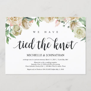 Carte d'invitation de réception de mariage printan
