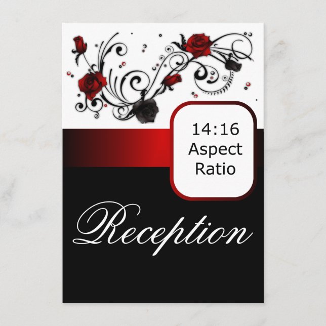 Carte d'invitation de réception de mariage rose ro (Devant)