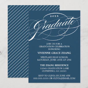 CARTE D'INVITATION DE REMISE DE DIPLÔME DE PARTIE
