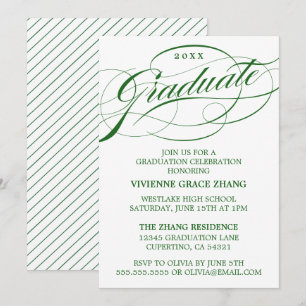 CARTE D'INVITATION DE REMISE DE DIPLÔME DE PARTIE