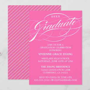 CARTE D'INVITATION DE REMISE DE DIPLÔME DE PARTIE