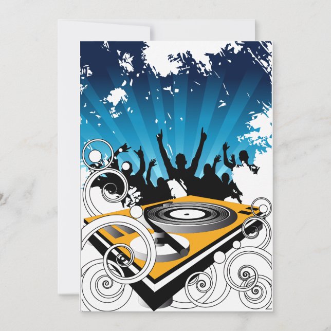 Carte d'invitation de soirée dansante (Devant)