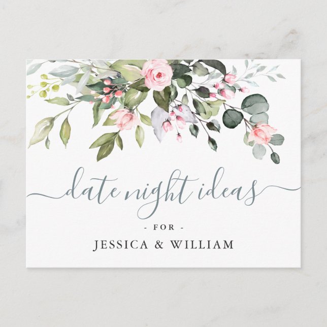 Carte d'invitation de soirée de mariage Eucalyptus (Devant)