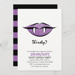 Carte d'invitation de sweet sixteen de Goth de