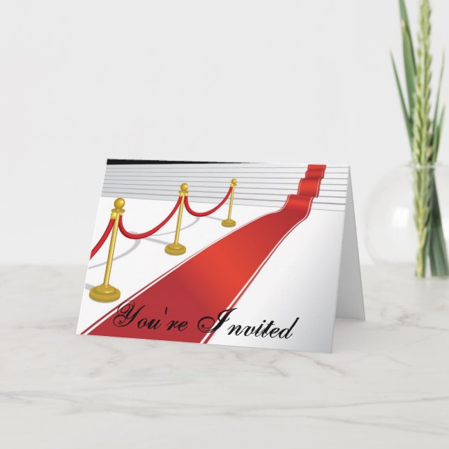 Carte d'invitation de tapis rouge (Devant)