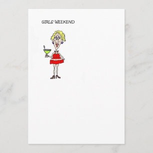 CARTE D'INVITATION DE WEEK-END DE FILLES