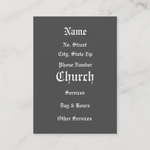 Carte d'invitation d'église