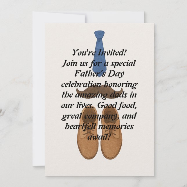 Carte d'invitation du jour du père (Devant)