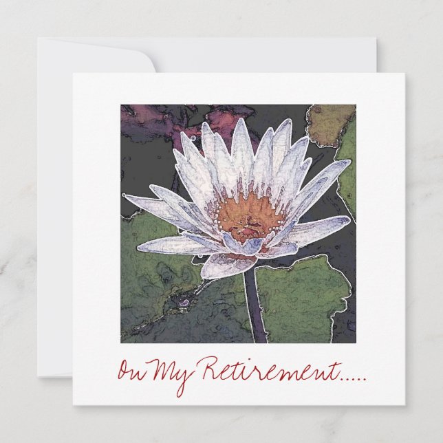 CARTE D'INVITATION DU PARTI DE RETRAITE "LOTUS" (Devant)