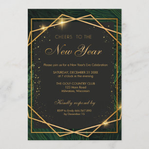 Carte d'invitation du réveillon du Nouvel An
