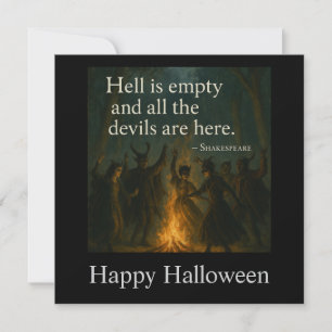 Carte d'invitation Éffrayante Halloween - L'enfer