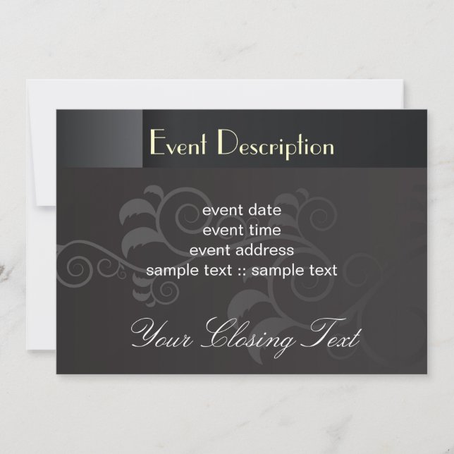 Carte d'invitation élégante (Devant)