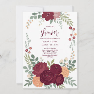 Carte d'invitation élégante pour une fête de maria